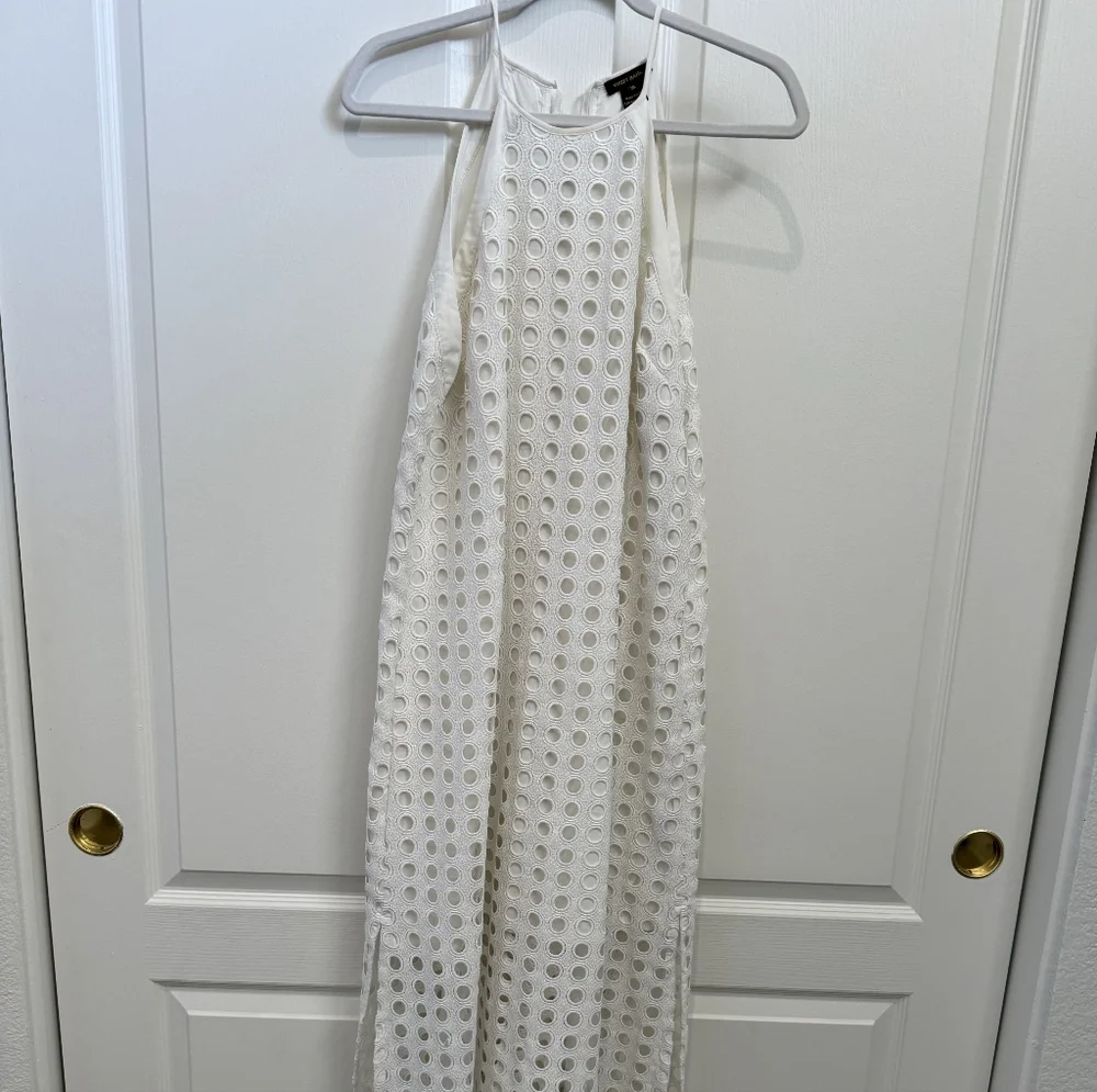 NWOT - Anthropologie  White Eyelet Maxi Dress - Picture 7 of 13